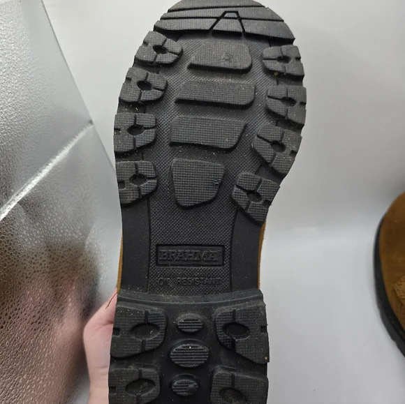 Brahma Bravo Brown Suede Keather Work Boots. Lace-Up Safety Ankle Boots. Mens10M - Picture 12 of 16